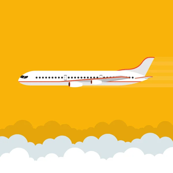 Avião Voador Ilustração Vetorial — Vetor de Stock