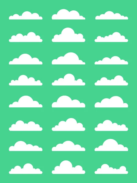 Nuages Mignons Sur Fond Coloré — Image vectorielle