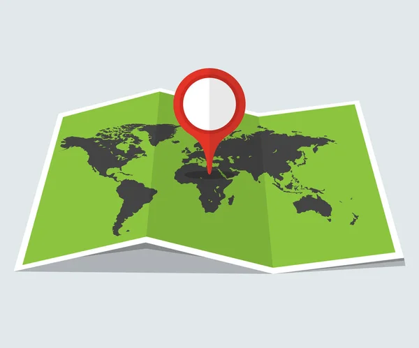 Mapa Viagem Mundial Ilustração Vetorial — Vetor de Stock
