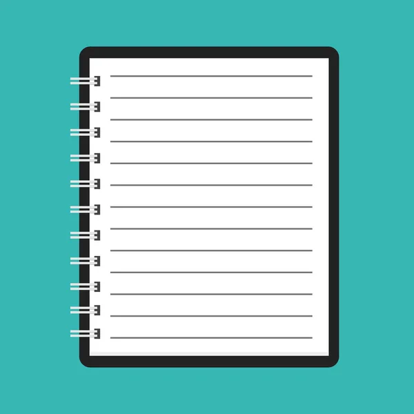 Плоский Шаблон Ноутбука Дневник Бизнеса Дизайн Обложки Ноутбука Канцелярские Принадлежности — стоковый вектор