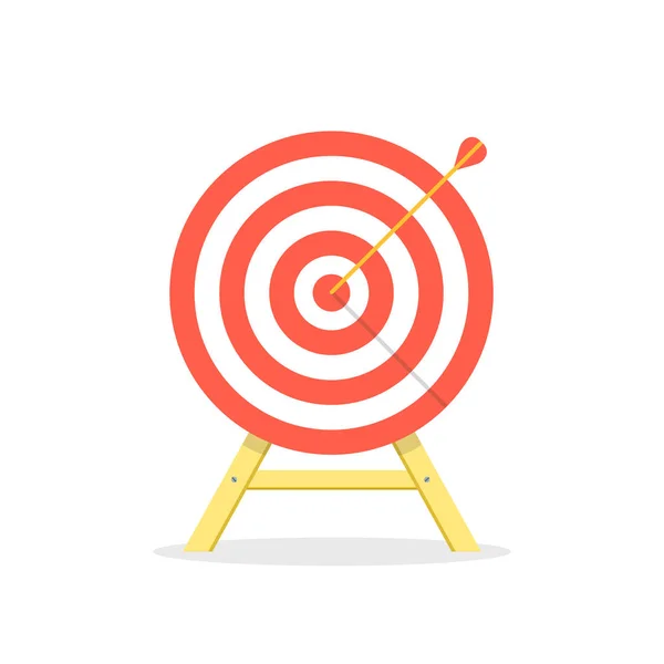 Arrow hitting target. Business concept. Vector illustration.