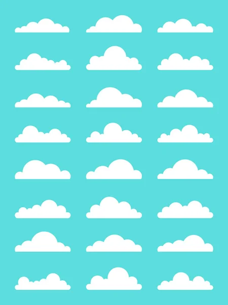 Lindas Nubes Sobre Fondo Colorido — Vector de stock