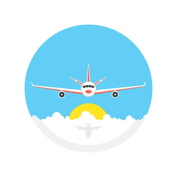 Avión Volador Ilustración Vectorial — Vector de stock