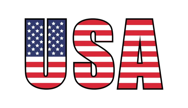 National United States America Usa Flagge Vektorillustration — Stockvektor