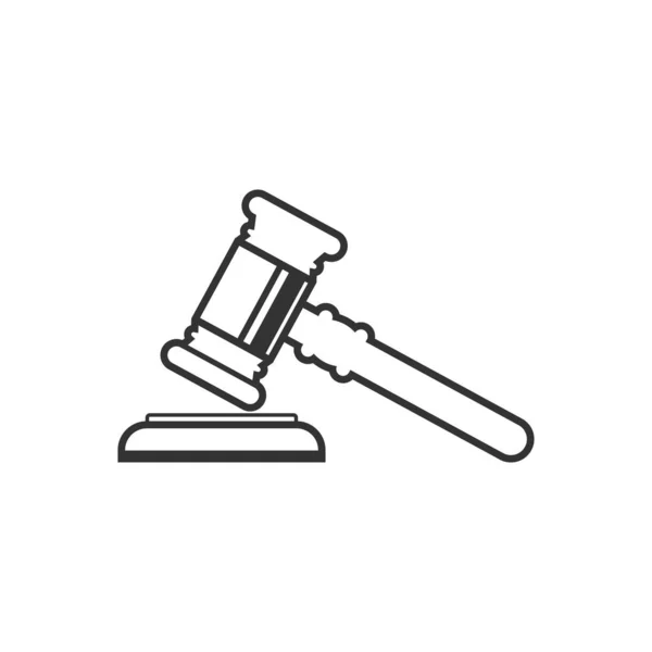 Small Mallet Gavel Vector Illustration — Stock Vector