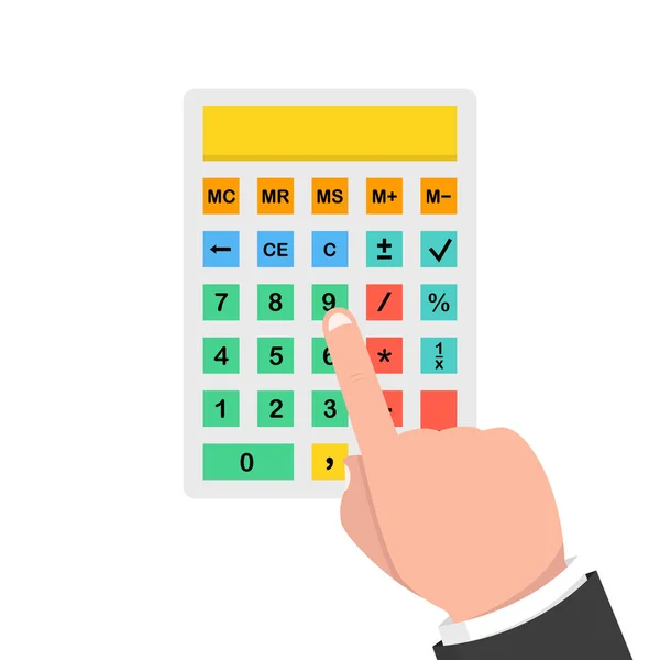 Hand Calculator Vector Illustration — Stock Vector