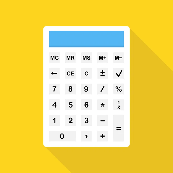 Calculator Icon Vector Electronic Calculator Illustration — Stock Vector