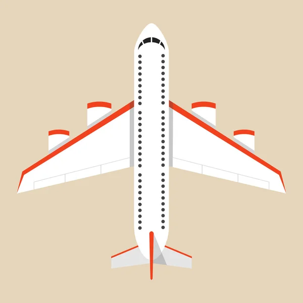 Fliegendes Flugzeug Vektorillustration — Stockvektor