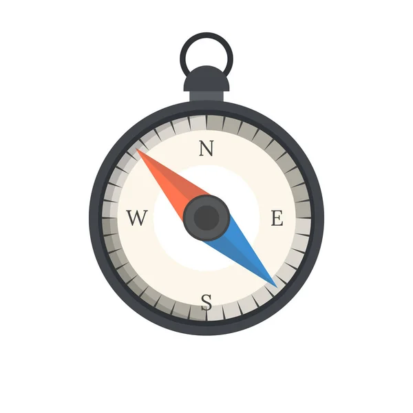 Kompas Een Witte Achtergrond Vector Illustratie — Stockvector