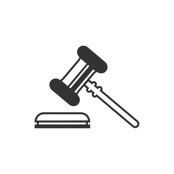 Small Mallet Gavel Vector Illustration — Stock Vector