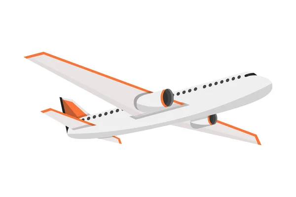 飛行機を飛んでいます ベクトル図 — ストックベクタ