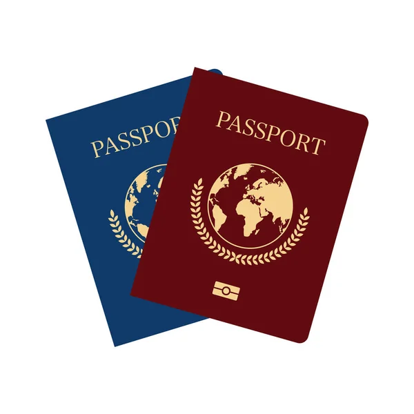 Międzynarodowe Paszporty Pokrycie Szablonu Ilustracja Wektorowa — Wektor stockowy
