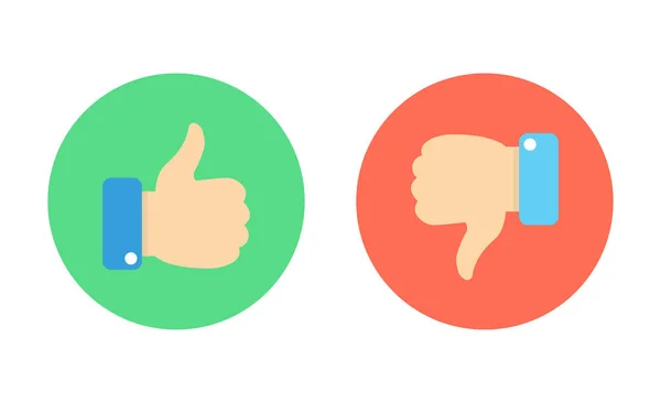 Dislike Icons Set Thumbs Thumbs Vector Illustration — Stock Vector