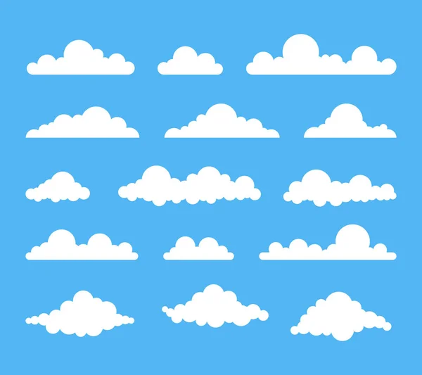 Lindas Nubes Sobre Fondo Colorido — Vector de stock