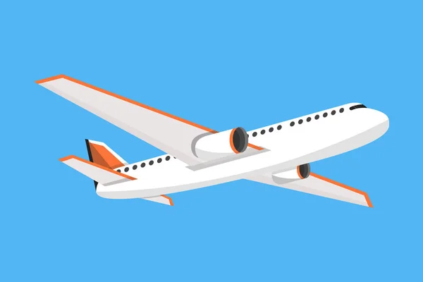 Fliegendes Flugzeug Vektorillustration — Stockvektor