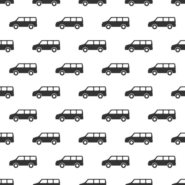 Patrón Sin Costuras Fondo Garabatos Coche Ilustración Vectorial — Vector de stock