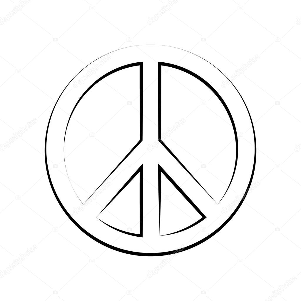 Hippie peace symbol. Vector illustration.