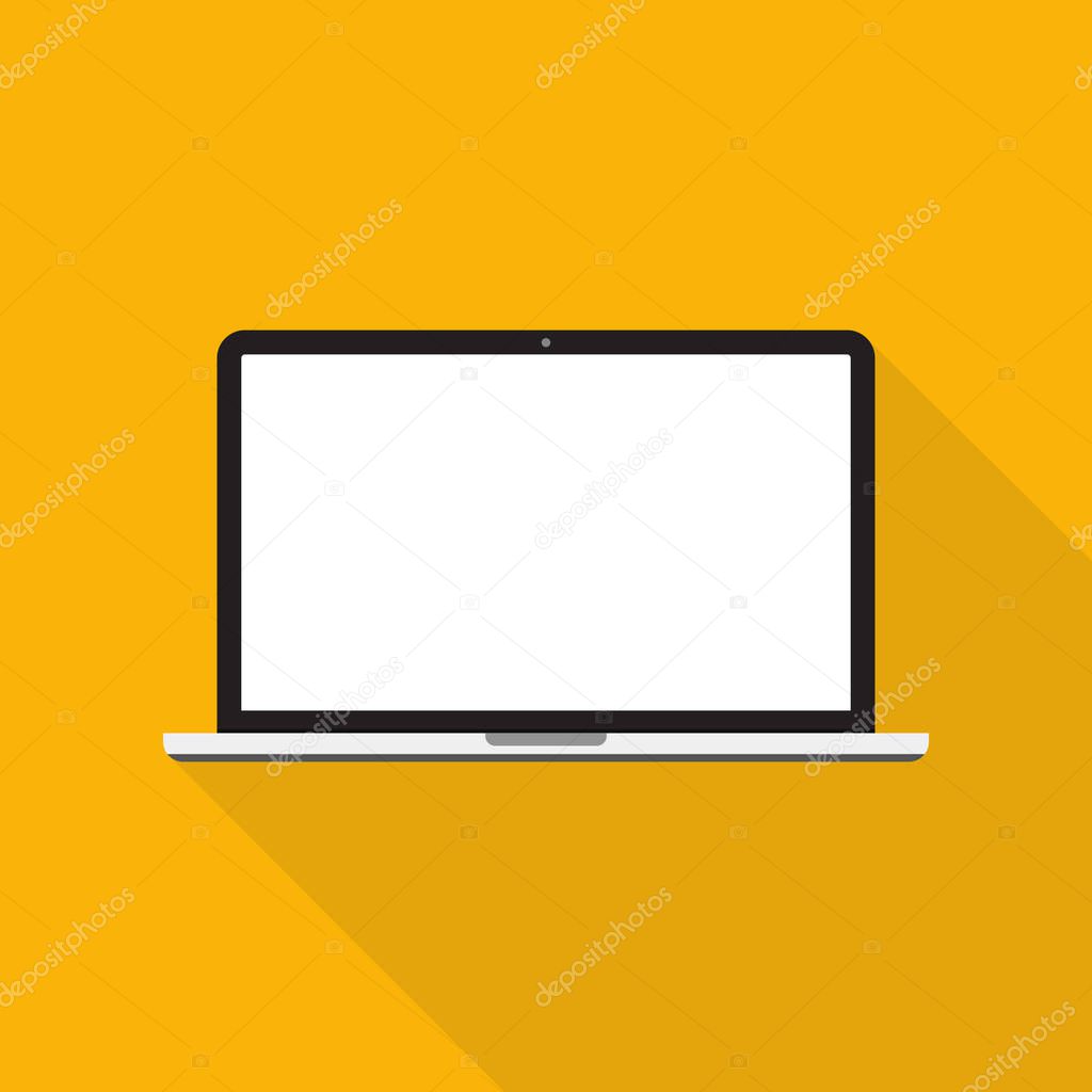 Laptop computer screen vector illustration