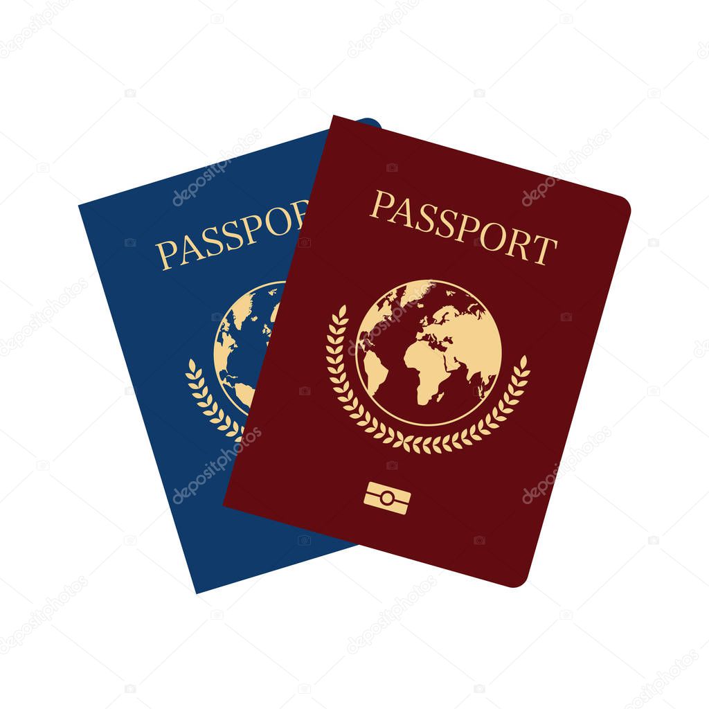 International passports cover template. Vector illustration. 