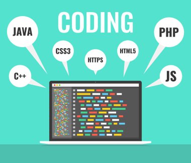 Dizüstü bilgisayar ekran vektör çizim