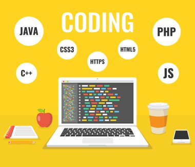 Dizüstü bilgisayar ekran vektör çizim