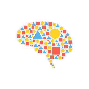 Beyin gücü kavramı. Vektör çizim. 