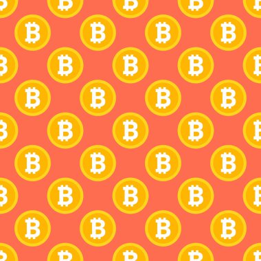 Bitcoin desen. Vektör çizim.