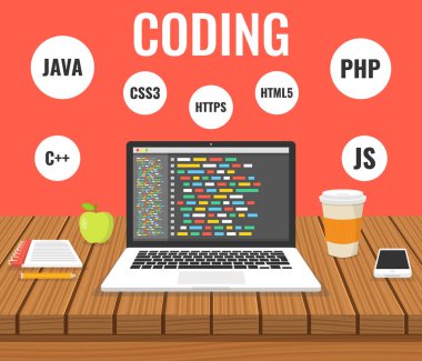 Dizüstü bilgisayar ekran vektör çizim