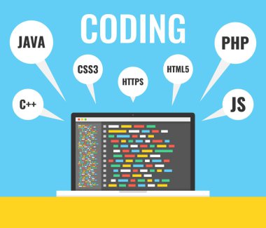 Dizüstü bilgisayar ekran vektör çizim