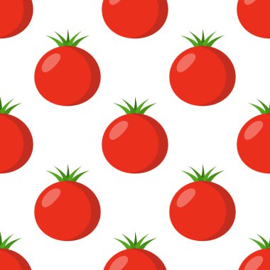 Seamless modeli. domates arka plan. Vektör çizim