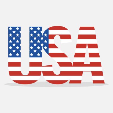 Ulusal Birleşik Amerika (ABD) bayrağının durumunu. Vektör çizim. 