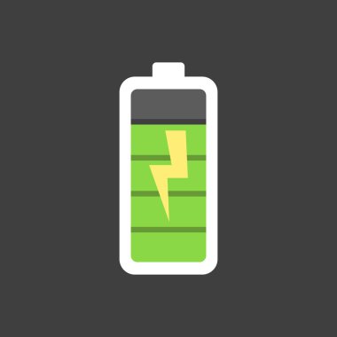 Düşük pil vektör çizim. Şarj pil kavramı.