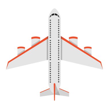 Uçak uçan. Vektör çizim. 