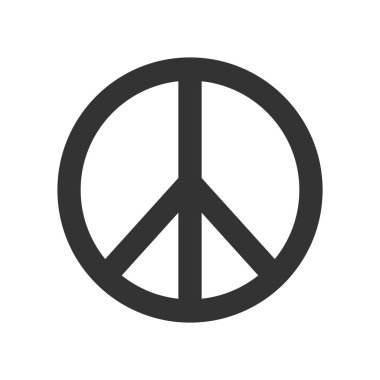 Hippi barış sembolü. Vektör çizim.