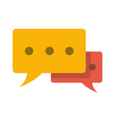 Beyaz arka plan üzerinde renkli konuşma balonları