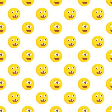 Renkli sarı desen vektör çizim gülümsüyor