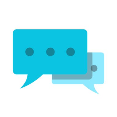 Beyaz arka plan üzerinde renkli konuşma balonları