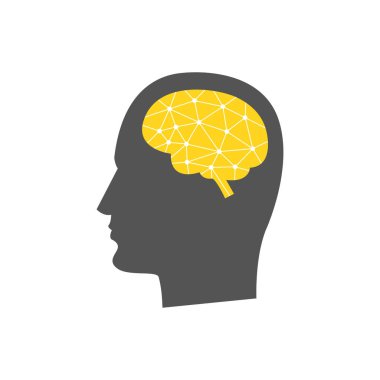 Beyin gücü. Düşünme insanlar kavramı. Vektör çizim. 