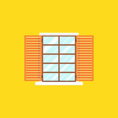 Renkli cam pencere vektör çizim