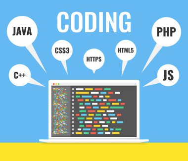 Dizüstü bilgisayar ekran vektör çizim