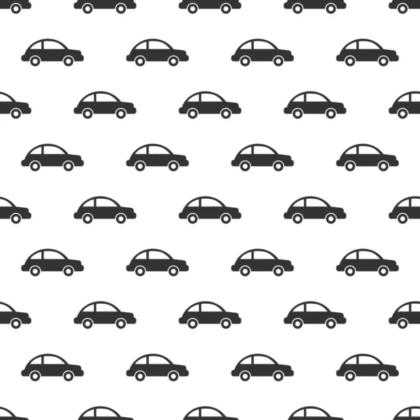 Nahtloses Muster Auto Kritzelt Hintergrund Vektorillustration — Stockvektor