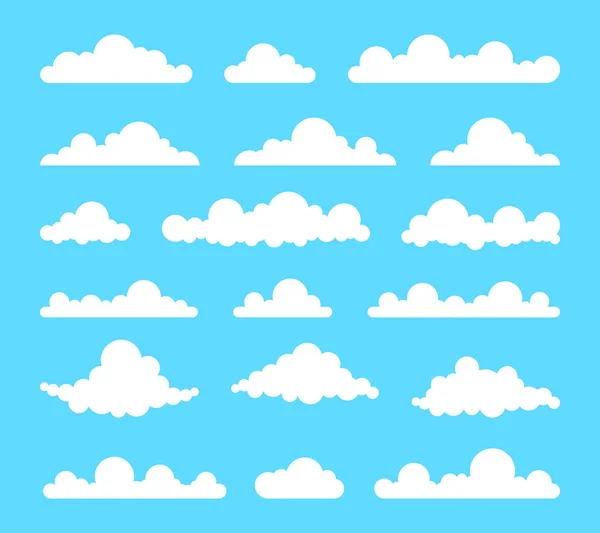 Nuages Mignons Sur Fond Coloré — Image vectorielle