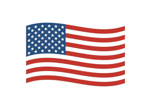 Drapeau National Des États Unis Amérique Illustration Vectorielle — Image vectorielle