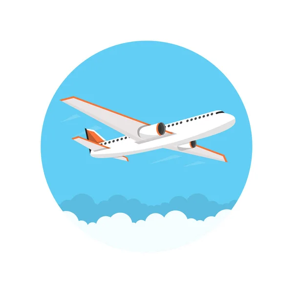 Avión Volador Ilustración Vectorial — Vector de stock