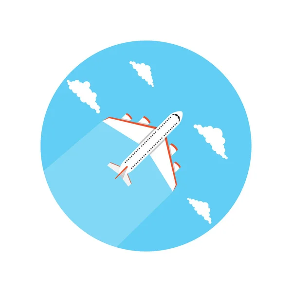 Летающий Самолет Векторная Иллюстрация — стоковый вектор