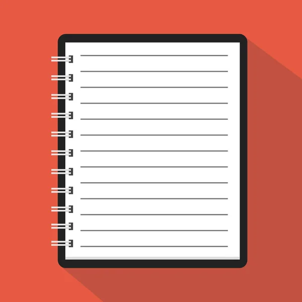 Cuaderno Plano Plantilla Diario Negocios Diseño Portada Cuaderno Artículos Papelería — Vector de stock