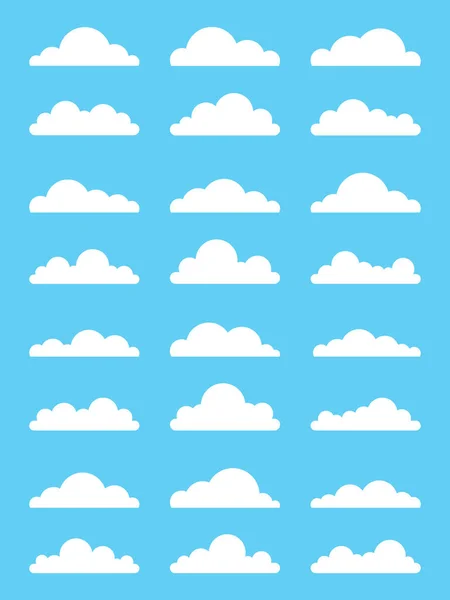 Nuages Mignons Sur Fond Coloré — Image vectorielle