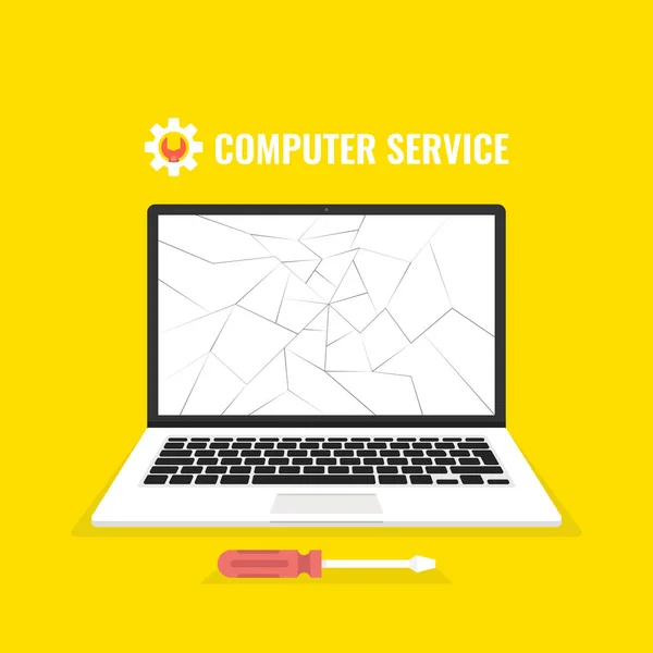 Laptop Computer Bildschirm Vektor Illustration — Stockvektor