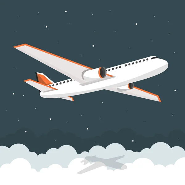 Avión Volador Ilustración Vectorial — Vector de stock