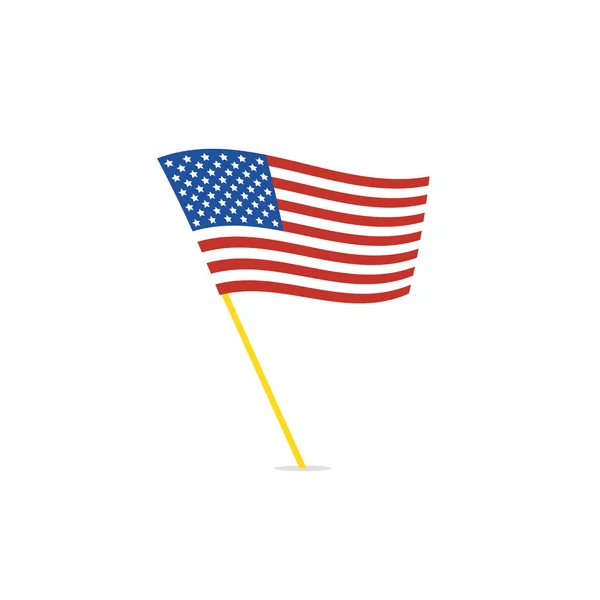 Národní Spojených Státu Amerických Usa Vlajky Vektorové Ilustrace — Stockový vektor